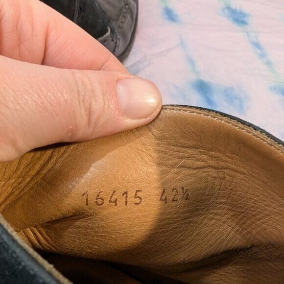 Magnanni Black Leather and Suede Oxford Derby Dress Boots Men Size 42.5 - Picture 9 of 14